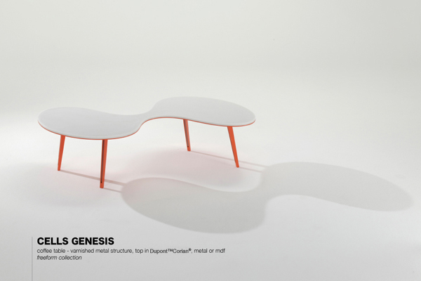 CONTEMPORARY COFFEE TABLE - ORGANIC STYLE - Cells Genesis - Design Luca Casini Milano 2009