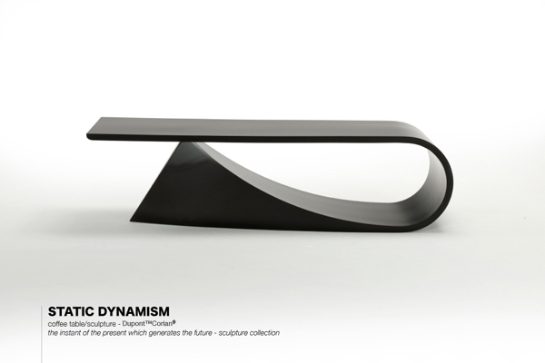 Art Furniture - coffee table - design Luca Casini - Static Dynamism - art collection
