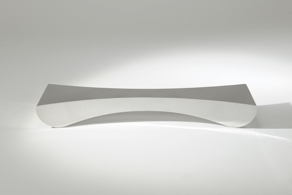 FURNITURE SCULPTURE - MOBILE SCULTURA - tavolino in acciaio - Steel coffee table - Design Luca Casini - Milano Italy - 